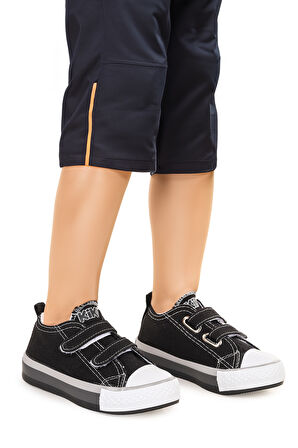 Kiko Kids Linen Cırtlı Erkek Bebek Keten Spor Ayakkabı