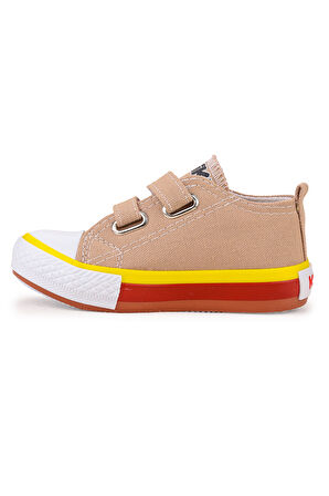 Kiko Kids Linen Cırtlı Erkek Bebek Keten Spor Ayakkabı