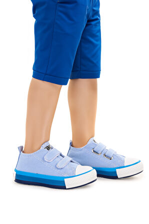 Kiko Kids Linen Cırtlı Erkek Bebek Keten Spor Ayakkabı