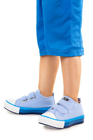 Kiko Kids Linen Cırtlı Erkek Bebek Keten Spor Ayakkabı