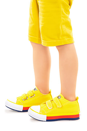 Kiko Kids Linen Cırtlı Erkek Bebek Keten Spor Ayakkabı