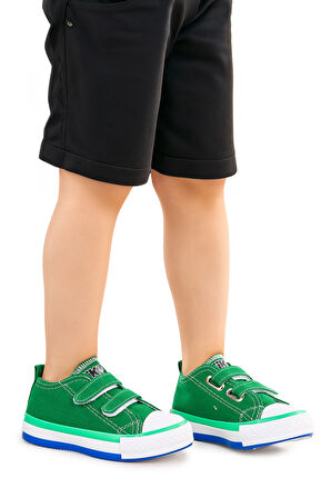 Kiko Kids Linen Cırtlı Erkek Bebek Keten Spor Ayakkabı