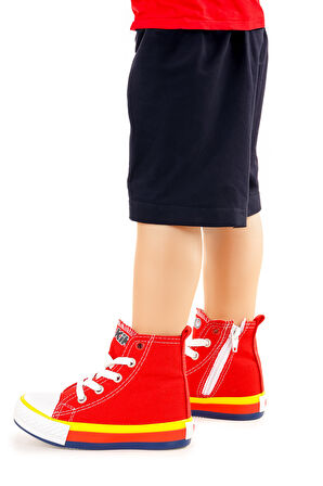 Kiko Kids Tinna Bağcıklı Erkek Bebek Boğazlı Keten Spor Ayakkabı