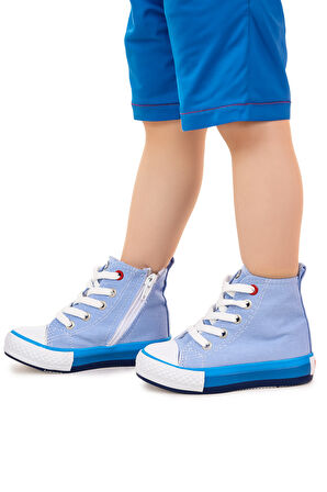 Kiko Kids Tinna Bağcıklı Erkek Bebek Boğazlı Keten Spor Ayakkabı