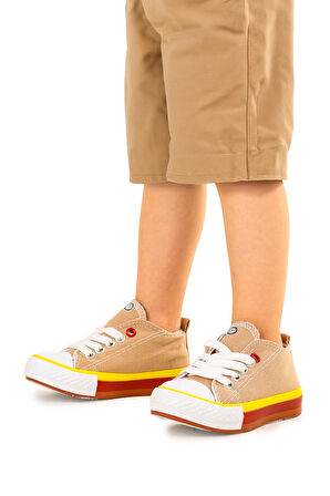 Kiko Kids Tinna Bağcıklı Erkek Bebek Keten Spor Ayakkabı