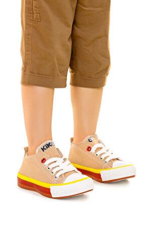 Kiko Kids Tinna Bağcıklı Erkek Bebek Keten Spor Ayakkabı