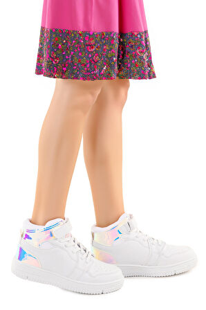 Kiko Kids Haykat Hologram Cırtlı Kız Çocuk Spor Ayakkabı