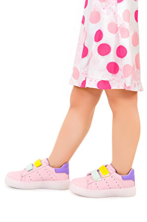 Kiko Kids Royzo Cırtlı Işıklı Kız Çocuk Spor Ayakkabı
