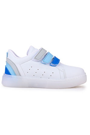 Kiko Kids Lunce Cırtlı Işıklı Erkek Çocuk Spor Ayakkabı