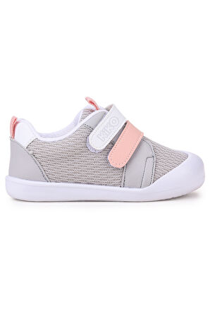 Kiko Kids Textile Cırtlı Kız Bebek Spor Ayakkabı