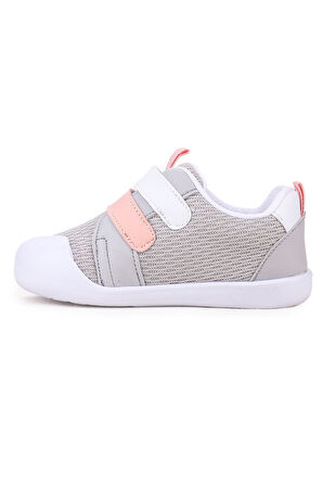 Kiko Kids Textile Cırtlı Kız Bebek Spor Ayakkabı