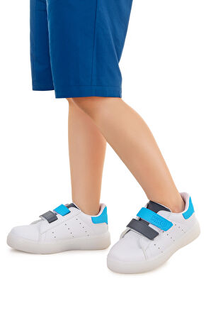 Kiko Kids Royzo Cırtlı Işıklı Erkek Çocuk Spor Ayakkabı