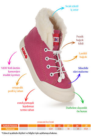 Kiko Kids Tigge Günlük Lastikli Kız Bebek Bot Ayakkabı