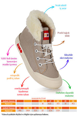 Kiko Kids Tigge Günlük Lastikli Kız Çocuk Bot Ayakkabı