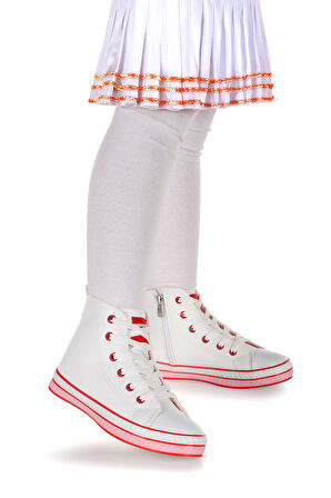 Kiko Kids Pant Günlük Bağcıklı Fermuarlı Kız Çocuk Spor Ayakkabı