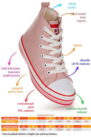 Kiko Kids Pant Günlük Bağcıklı Fermuarlı Kız Çocuk Spor Ayakkabı