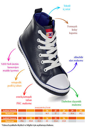 Kiko Kids Pant Günlük Bağcıklı Fermuarlı Erkek Çocuk Spor Ayakkabı