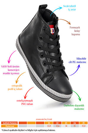  Pant Günlük Bağcıklı Fermuarlı Erkek Bebek Spor Ayakkabı