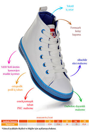 Kiko Kids Pant Günlük Bağcıklı Fermuarlı Erkek Bebek Spor Ayakkabı