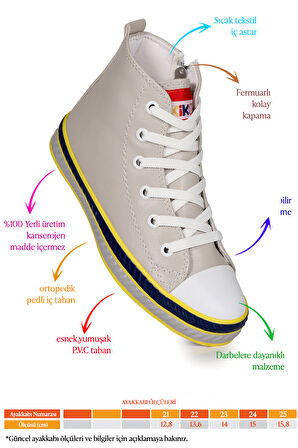  Pant Günlük Bağcıklı Fermuarlı Erkek Bebek Spor Ayakkabı