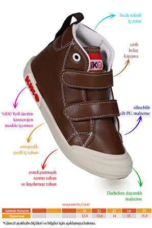 Kiko Kids Garf Günlük Cırtlı Erkek Bebek Bot Ayakkabı