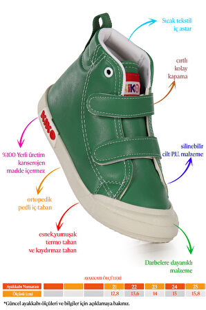 Kiko Kids Garf Günlük Cırtlı Erkek Bebek Bot Ayakkabı