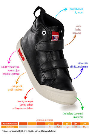  Garf Günlük Cırtlı Erkek Çocuk Bot Ayakkabı