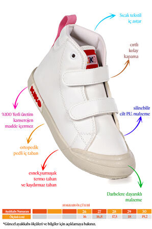  Garf Günlük Cırtlı Kız Çocuk Bot Ayakkabı