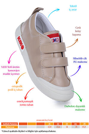 Kiko Kids Suba Cırtlı Termo Taban Kız Bebek Günlük Spor Ayakkabı