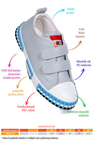 Kiko Kids Kach Cırtlı Erkek Bebek Günlük Spor Ayakkabı