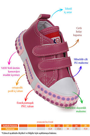  Kach Cırtlı Kız Bebek Günlük Spor Ayakkabı