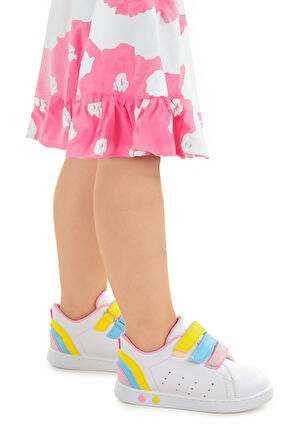 Kiko Kids Lunce Cırtlı Işıklı Kız Bebek Spor Ayakkabı
