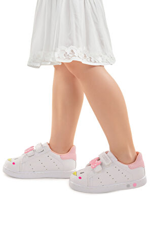 Kiko Kids Bart Cırtlı Işıklı Kız Bebek Spor Ayakkabı