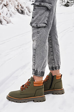 Kiko Kids Fermuarlı Erkek Çocuk Bot Ayakkabı Arz 4552