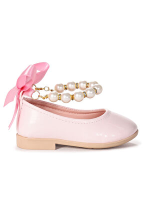  Blanch İncili Lastikli Kız Bebek Babet Ayakkabı