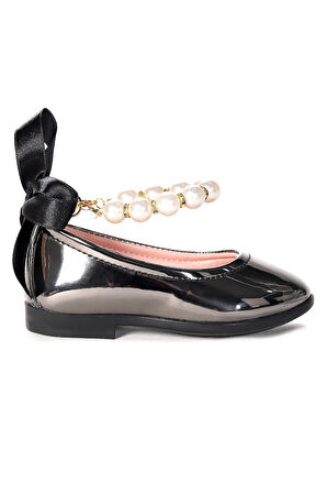  Blanch İncili Lastikli Kız Bebek Babet Ayakkabı