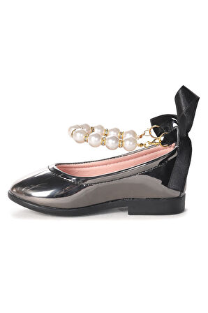  Blanch İncili Lastikli Kız Bebek Babet Ayakkabı