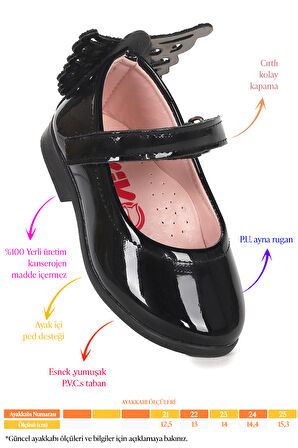  Friga Kelebek Cırtlı Kız Bebek Babet Ayakkabı