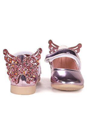  Friga Kelebek Cırtlı Kız Bebek Babet Ayakkabı