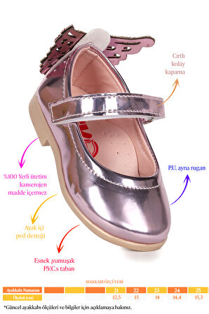  Friga Kelebek Cırtlı Kız Bebek Babet Ayakkabı