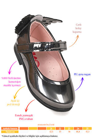  Friga Kelebek Cırtlı Kız Bebek Babet Ayakkabı