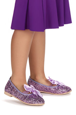  Tari Fiyonk Lastikli Kız Çocuk Babet Ayakkabı