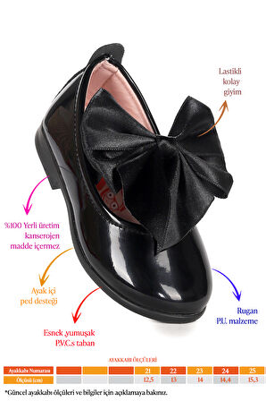  Tari Fiyonk Lastikli Kız Bebek Babet Ayakkabı