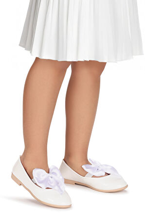  Tari Fiyonk Lastikli Kız Çocuk Babet Ayakkabı