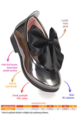  Tari Fiyonk Lastikli Kız Bebek Babet Ayakkabı