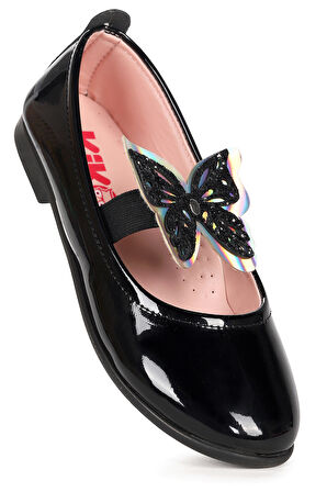  Menz Kelebek Lastikli Kız Çocuk Babet Ayakkabı