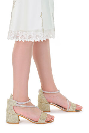 Kiko Kids Pisar Günlük Kız Çocuk 4 Cm Topuklu Sandalet Abiye Ayakkabı