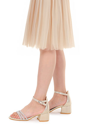 Kiko Kids Nobe Günlük Kız Çocuk 4 Cm Topuklu Sandalet Ayakkabı