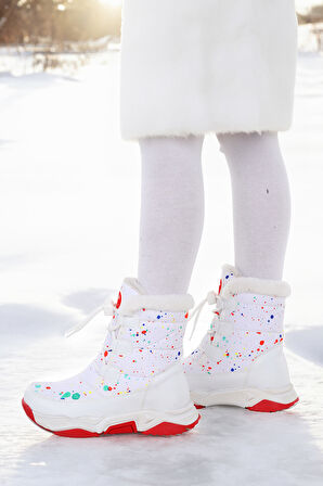 Kiko Kids Bambu Bağcıklı Kız Çocuk Kar Botu