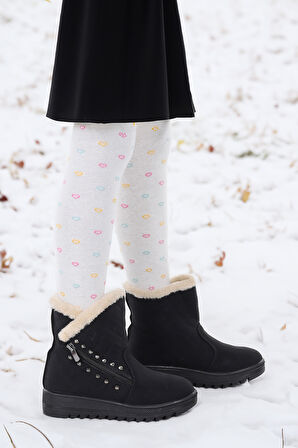 Kiko Kids Hezan Fermuarlı Kız Çocuk Bot Ayakkabı